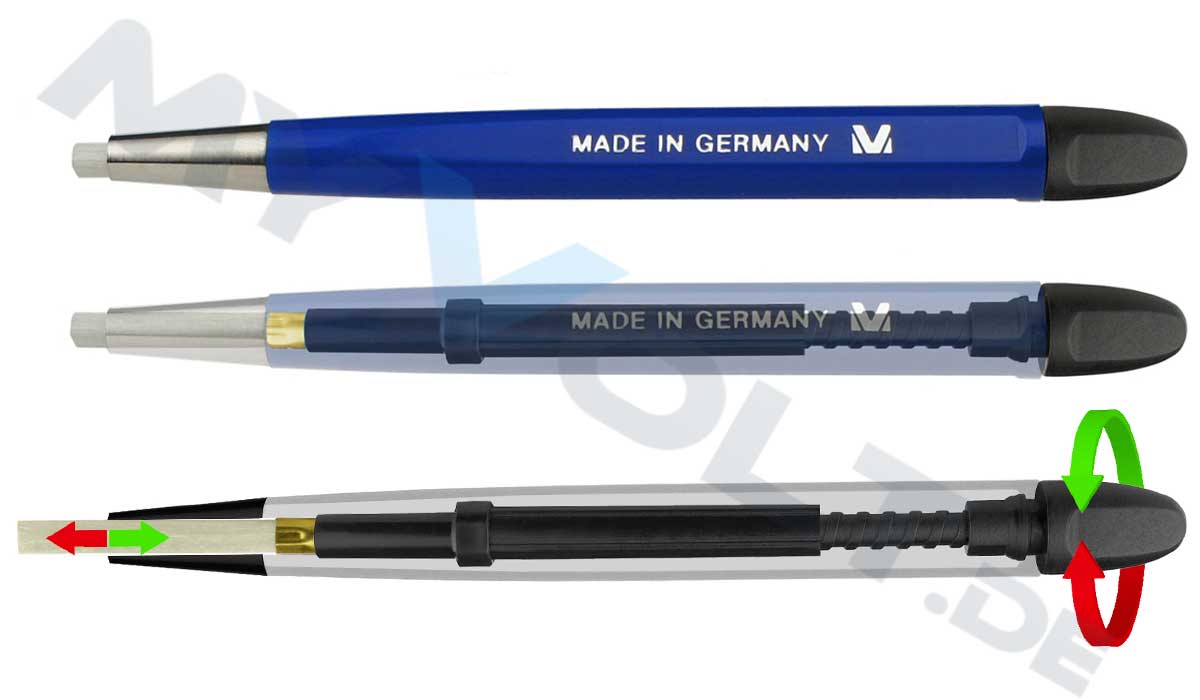 Glasfaserstift / Glasradierer MV-Tools mit Metallspitze Glasfaserstift / Glasradierer MV-Tools mit Metallspitze