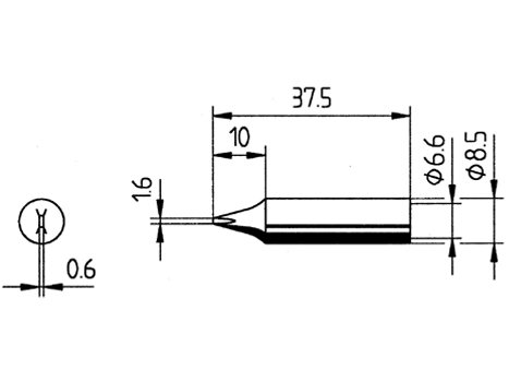 Lötspitze ERSA 0842YD 1,6mm meißelförmig