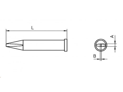 Lötspitze Weller XT-A 1,6x 0,7mm meißelförmig XTA