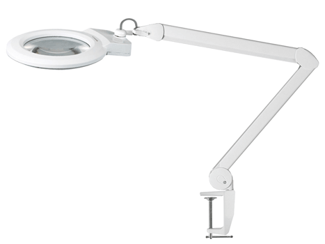 LED- Lupenleuchte mit Klemmschutz 3 Dioptrien 170mm Echtglaslinse